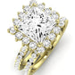 Gazania Moissanite Matching Band Only (does Not Include Engagement Ring) For Ring With Princess Center yellowgold