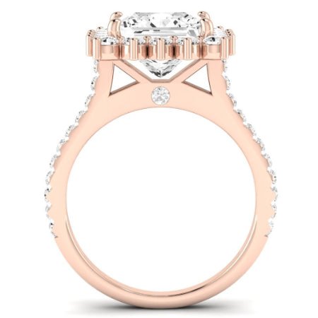 Gazania Moissanite Matching Band Only (does Not Include Engagement Ring) For Ring With Princess Center rosegold