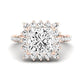 Gazania Moissanite Matching Band Only (does Not Include Engagement Ring) For Ring With Princess Center rosegold