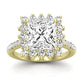 Gazania Moissanite Matching Band Only (does Not Include Engagement Ring) For Ring With Princess Center yellowgold