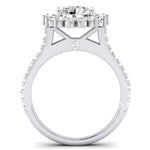 Gazania Moissanite Matching Band Only (does Not Include Engagement Ring) For Ring With Round Center whitegold