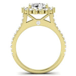 Gazania Moissanite Matching Band Only (does Not Include Engagement Ring) For Ring With Round Center yellowgold