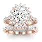 Gazania Oval Diamond Bridal Set (Lab Grown Igi Cert) rosegold