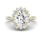 Gazania Oval Diamond Engagement Ring (Lab Grown Igi Cert) yellowgold