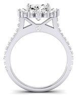 Gazania Oval Diamond Engagement Ring (Lab Grown Igi Cert) whitegold