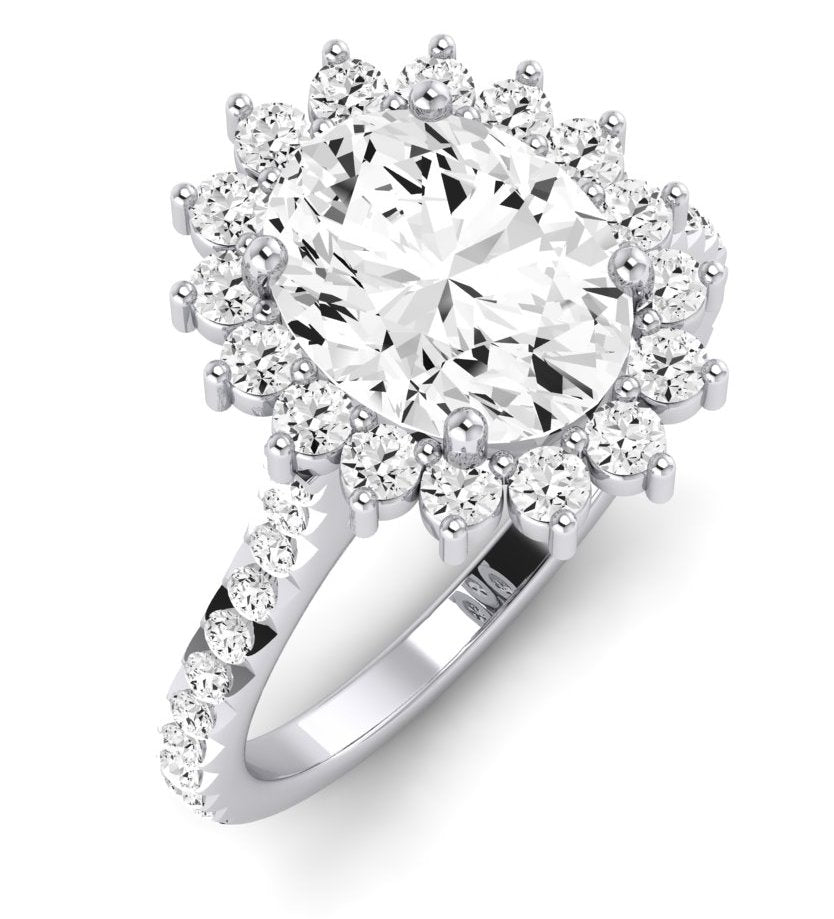 Gazania Oval Diamond Engagement Ring (Lab Grown Igi Cert) whitegold