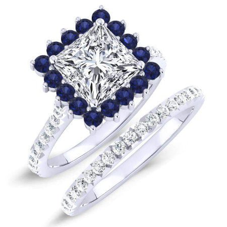 2.00 ct - Gazania - Princess Lab Diamond Bridal Set (IGI Certified)