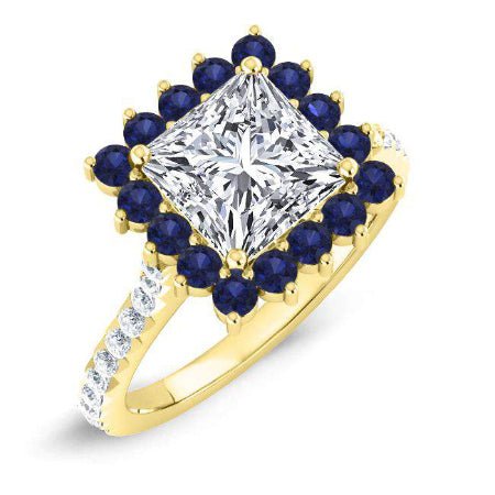 Gazania Princess Moissanite Engagement Ring yellowgold