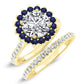 Gazania Round Moissanite Bridal Set yellowgold