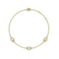 Geneva Trio Round Bezel Chain Diamond Bracelet (clarity Enhanced) yellowgold