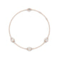 Geneva Trio Round Bezel Chain Diamond Bracelet (clarity Enhanced) rosegold