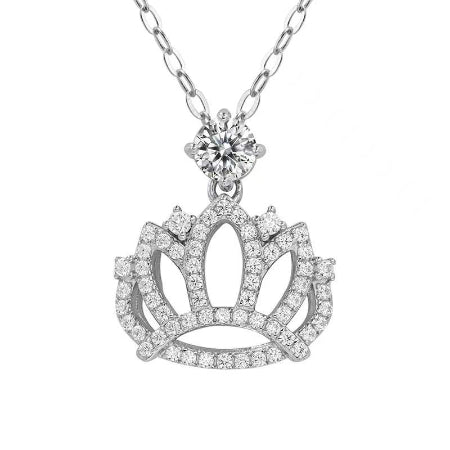 Glenda Moissanite Necklace whitegold