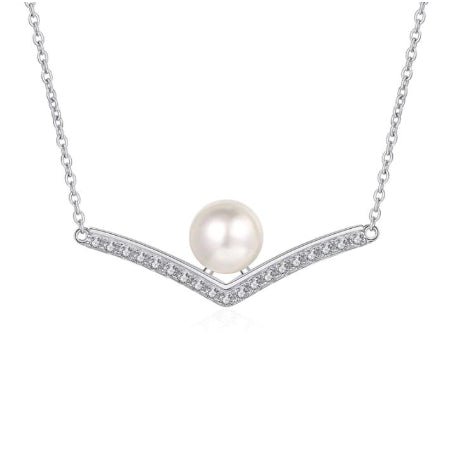 Greta Moissanite Necklace whitegold