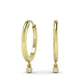 Hadley Huggie Diamond Drop Earrings yellowgold