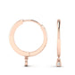 Hadley Huggie Diamond Drop Earrings rosegold