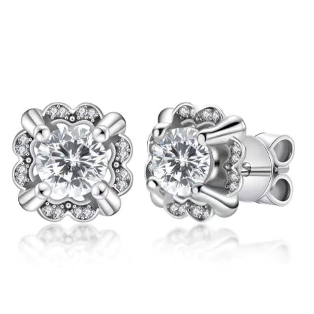 Hailey Moissanite Earrings whitegold