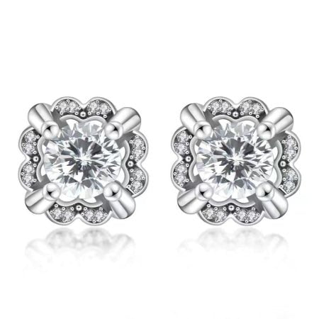 Hailey Moissanite Earrings whitegold