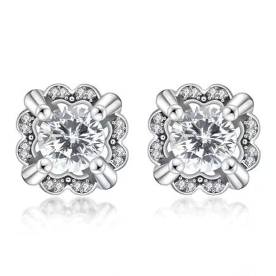 Hailey Moissanite Earrings whitegold