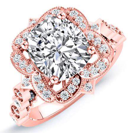 Hana Cushion Diamond Engagement Ring (Lab Grown Igi Cert) rosegold