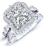 Hana Cushion Moissanite Bridal Set whitegold