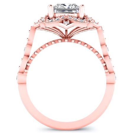 Hana Diamond Matching Band Only (engagement Ring Not Included) For Ring With Princess Center rosegold
