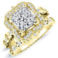 Hana Diamond Matching Band Only (engagement Ring Not Included) For Ring With Princess Center yellowgold