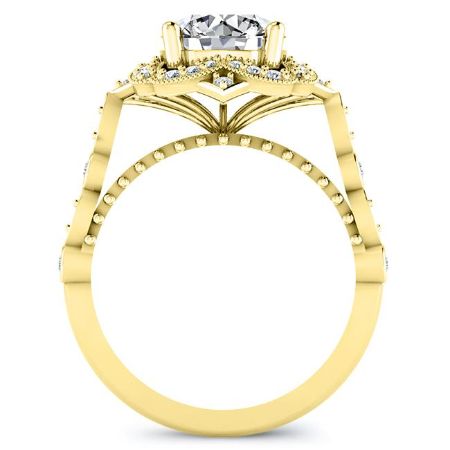 Hana Diamond Matching Band Only (engagement Ring Not Included) For Ring With Round Center yellowgold