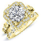 Hana Diamond Matching Band Only (engagement Ring Not Included) For Ring With Round Center yellowgold