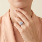 Hana - GIA Natural Round Diamond Engagement Ring