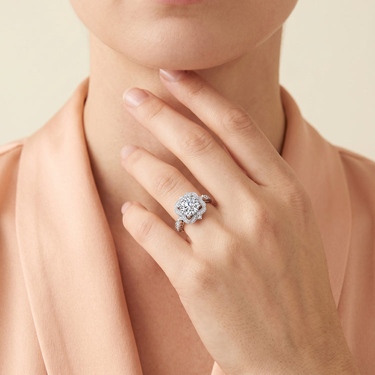 Hana - GIA Natural Round Diamond Engagement Ring