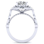 Hana Moissanite Matching Band Only (engagement Ring Not Included) For Ring With Cushion Center whitegold