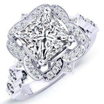 Hana Princess Diamond Engagement Ring (Lab Grown Igi Cert) whitegold