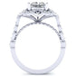 Hana Princess Moissanite Bridal Set whitegold