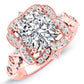 Hana Cushion Diamond Engagement Ring (Lab Grown Igi Cert) rosegold