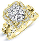 Hana Cushion Diamond Bridal Set (Lab Grown Igi Cert) yellowgold