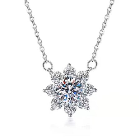 Harlee Moissanite Necklace whitegold