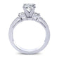 Hazel Cushion Moissanite Bridal Set whitegold