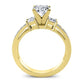 Hazel Diamond Matching Band Only (engagement Ring Not Included) For Ring With Cushion Center yellowgold