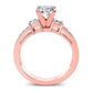 Hazel Diamond Matching Band Only (engagement Ring Not Included) For Ring With Princess Center rosegold