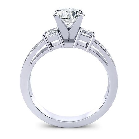 Hazel Diamond Matching Band Only (engagement Ring Not Included) For Ring With Princess Center whitegold