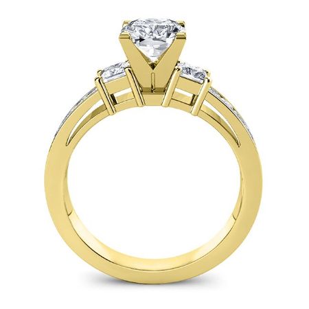 Hazel Diamond Matching Band Only (engagement Ring Not Included) For Ring With Cushion Center yellowgold