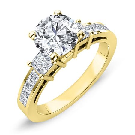 Hazel Diamond Matching Band Only (engagement Ring Not Included) For Ring With Round Center yellowgold