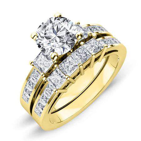 Hazel Round Diamond Bridal Set (Lab Grown Igi Cert) yellowgold