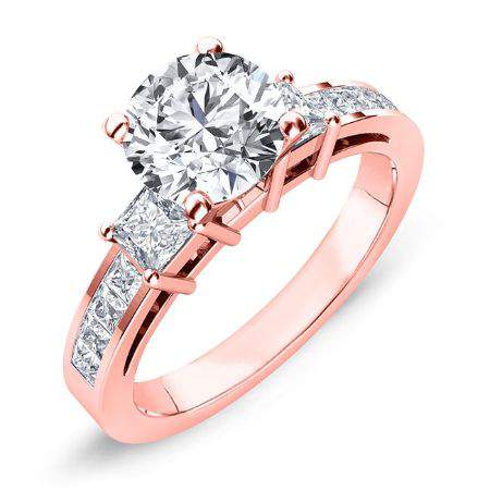 Hazel Round Diamond Engagement Ring (Lab Grown Igi Cert) rosegold