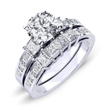 2.00 ct - Hazel - Round Moissanite Bridal Set