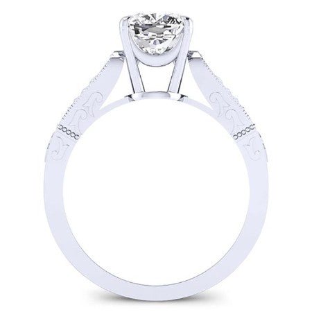 Heath Cushion Moissanite Bridal Set whitegold