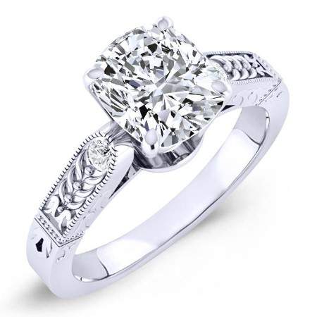 5.00 ct - Heath - Cushion Moissanite Engagement Ring