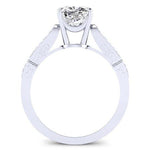 Heath Cushion Moissanite Engagement Ring whitegold