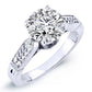 Heath Diamond Matching Band Only (engagement Ring Not Included) For Ring With Round Center whitegold