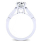 Heath Diamond Matching Band Only (engagement Ring Not Included) For Ring With Round Center whitegold